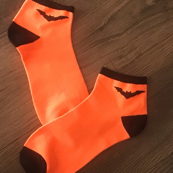 My Used socks used worn socks Orange and Black Bat Socks dirty socks - Picture 1 of 7